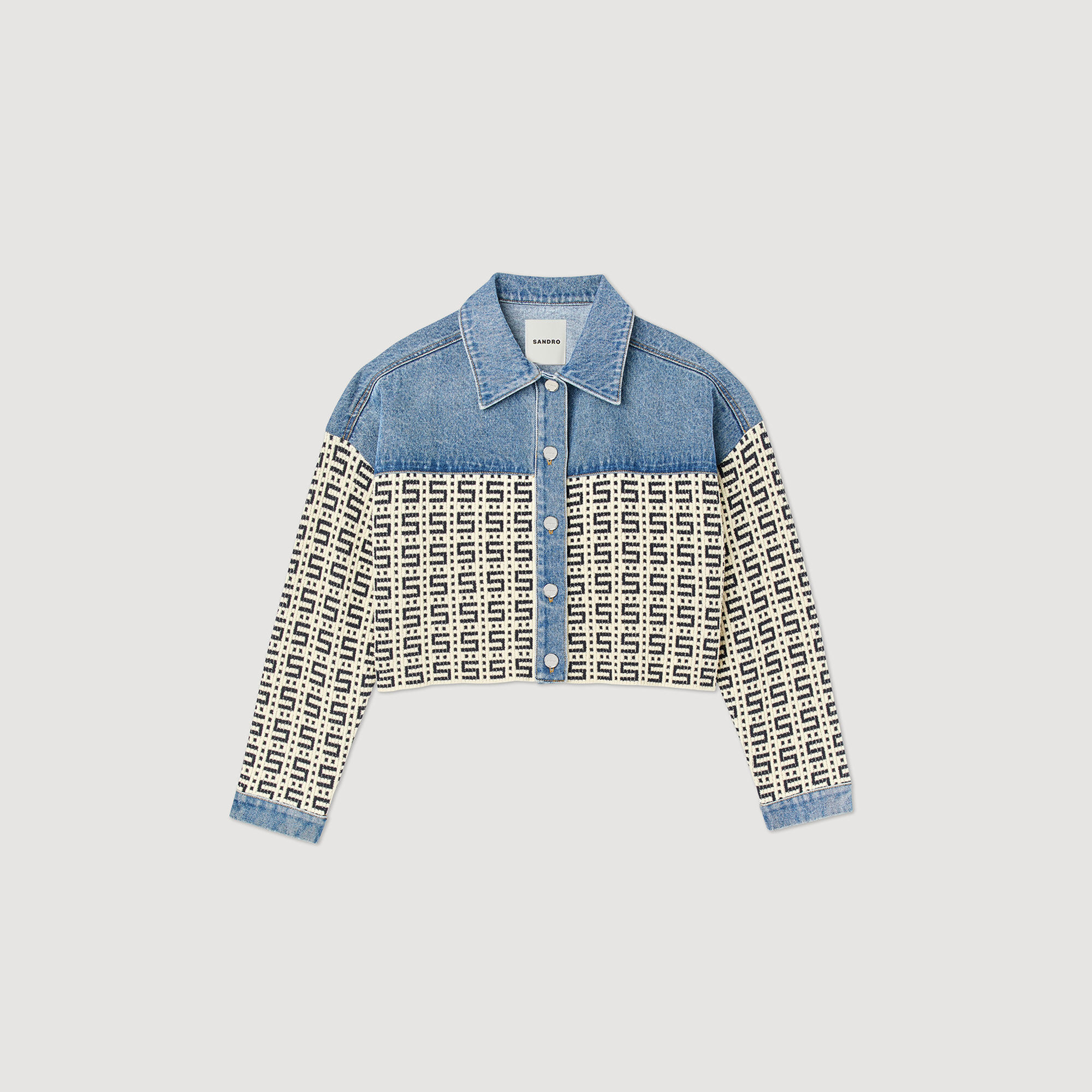 Denim jacket sandro sale