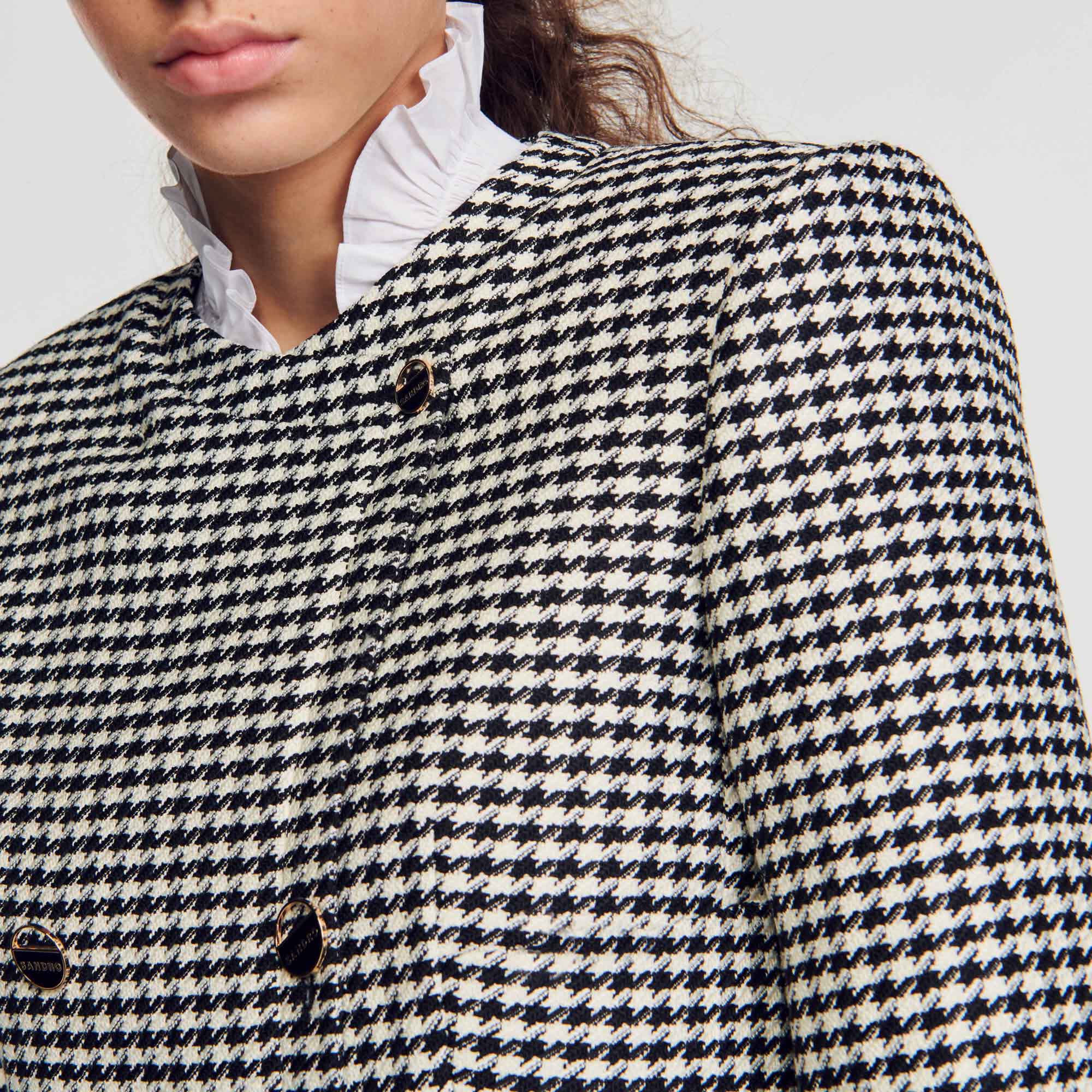 Cropped houndstooth jacket SFPVE00848 Blazers Jackets Sandro