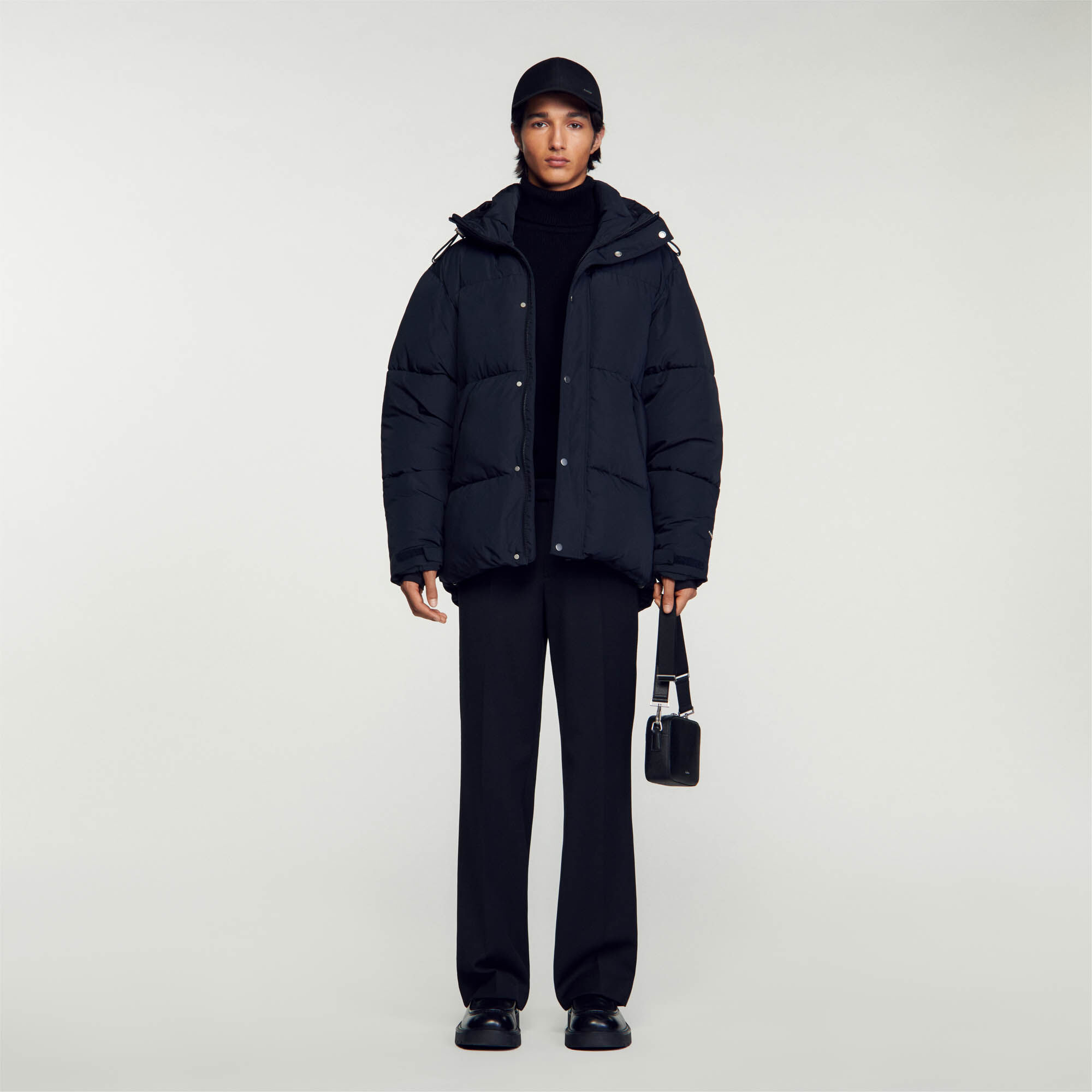 Oversized puffer jacket with hood store