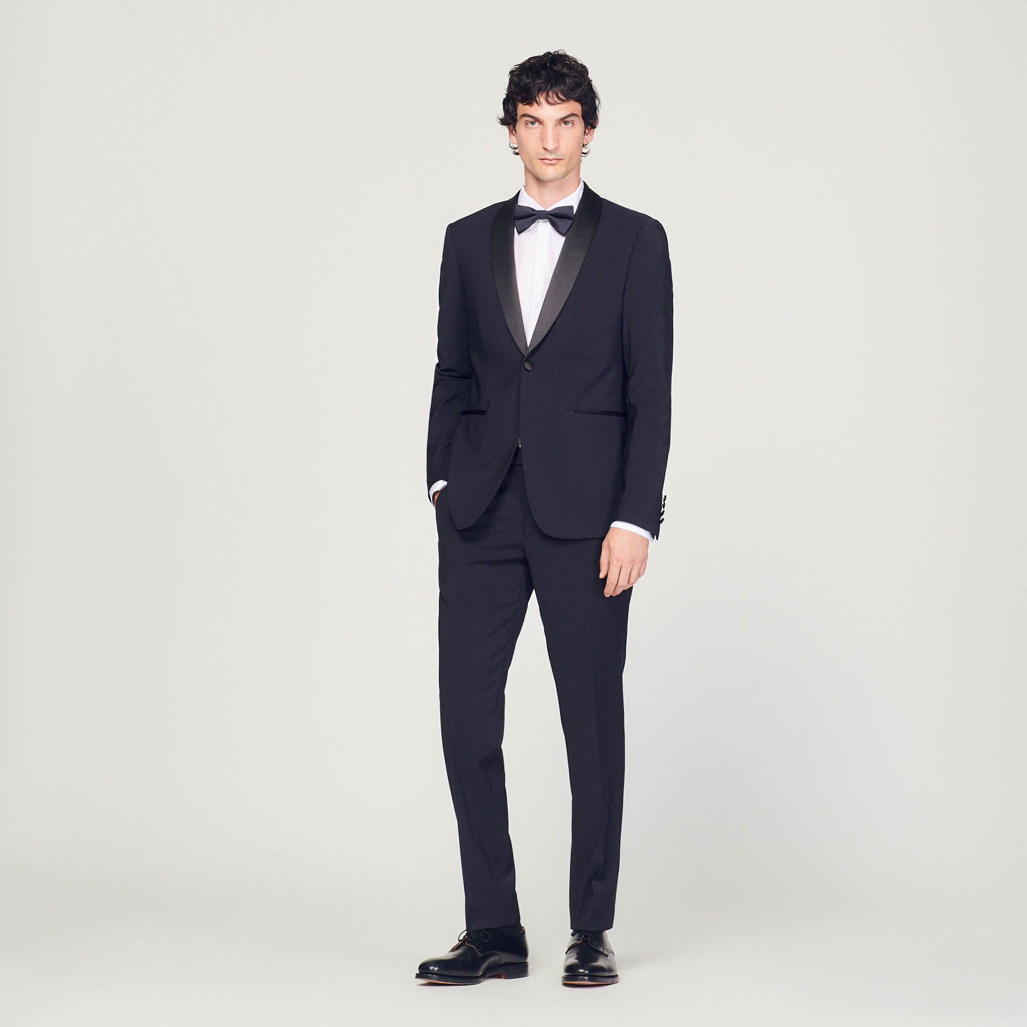 Tuxedo jacket with satin SHPVE00375 Suits Tuxedos Sandro Paris