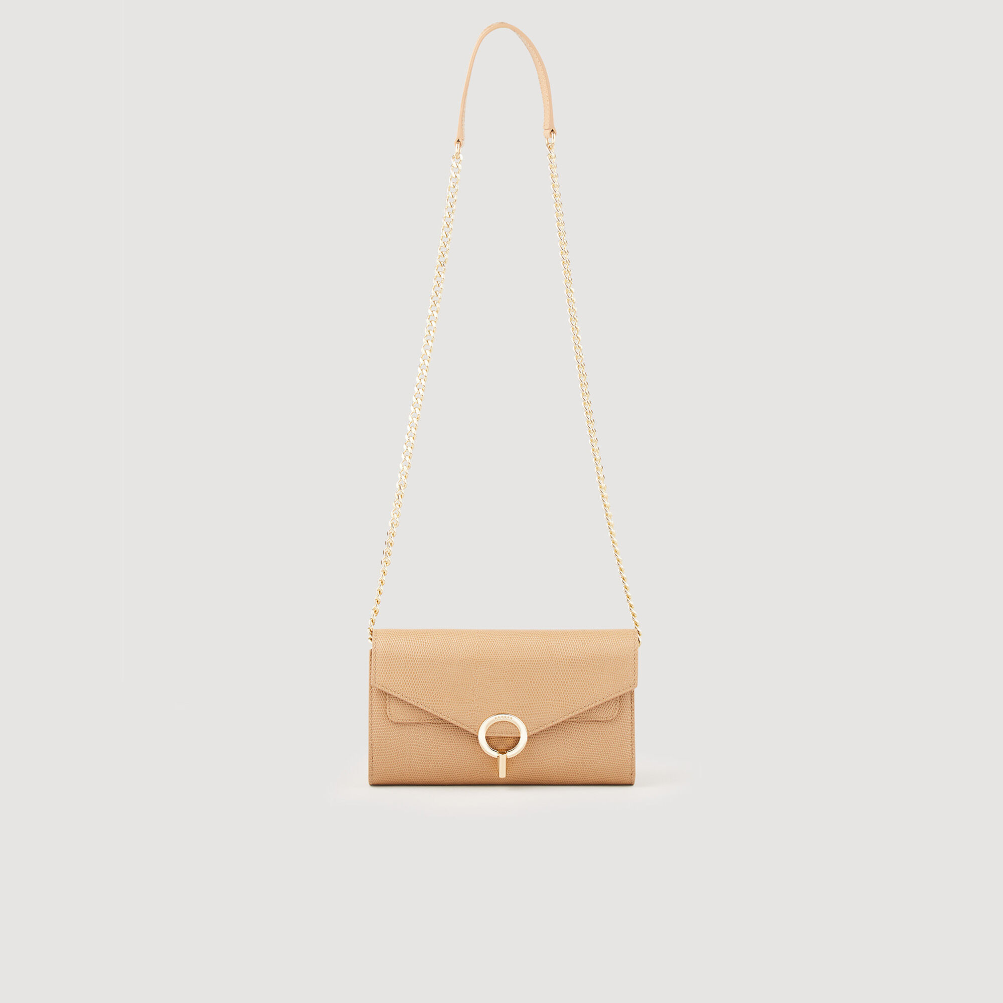 Yza Pocket clutch bag SFASA01014 Beige All Bags Sandro Paris