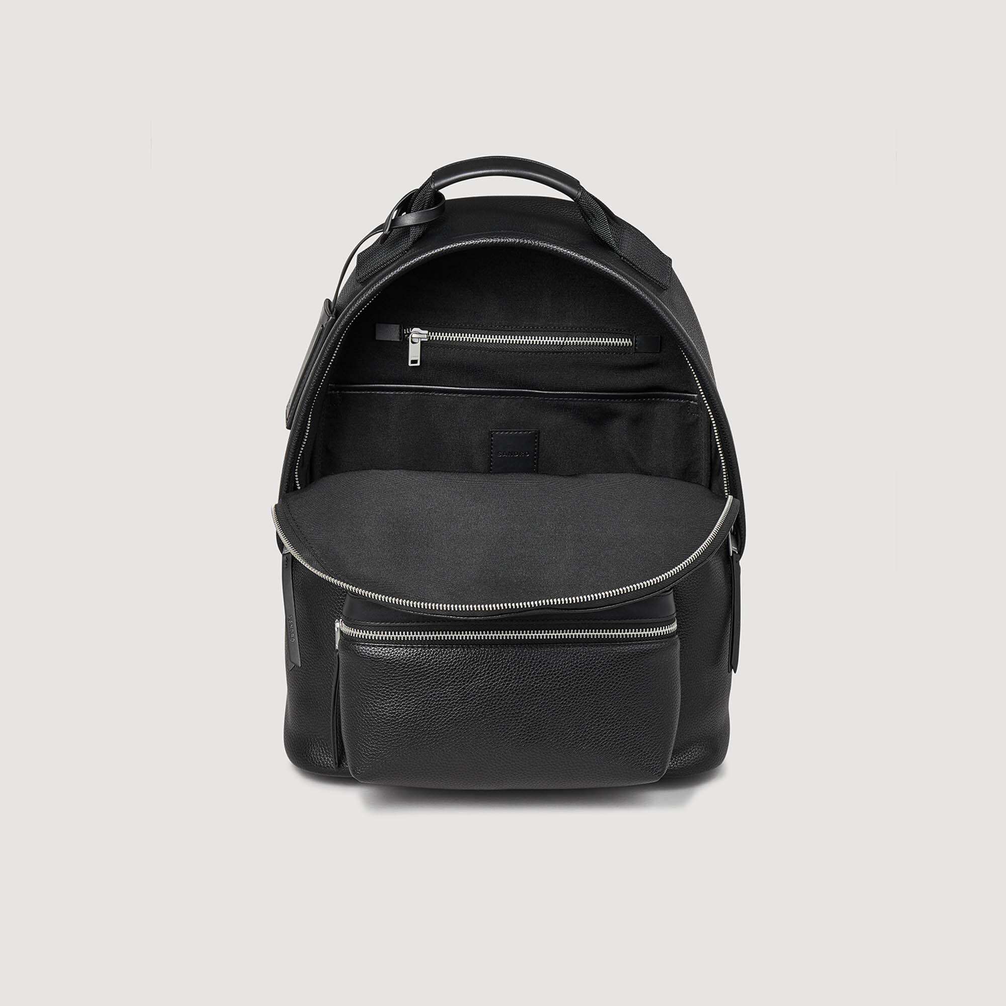 Mens black top canvas backpack