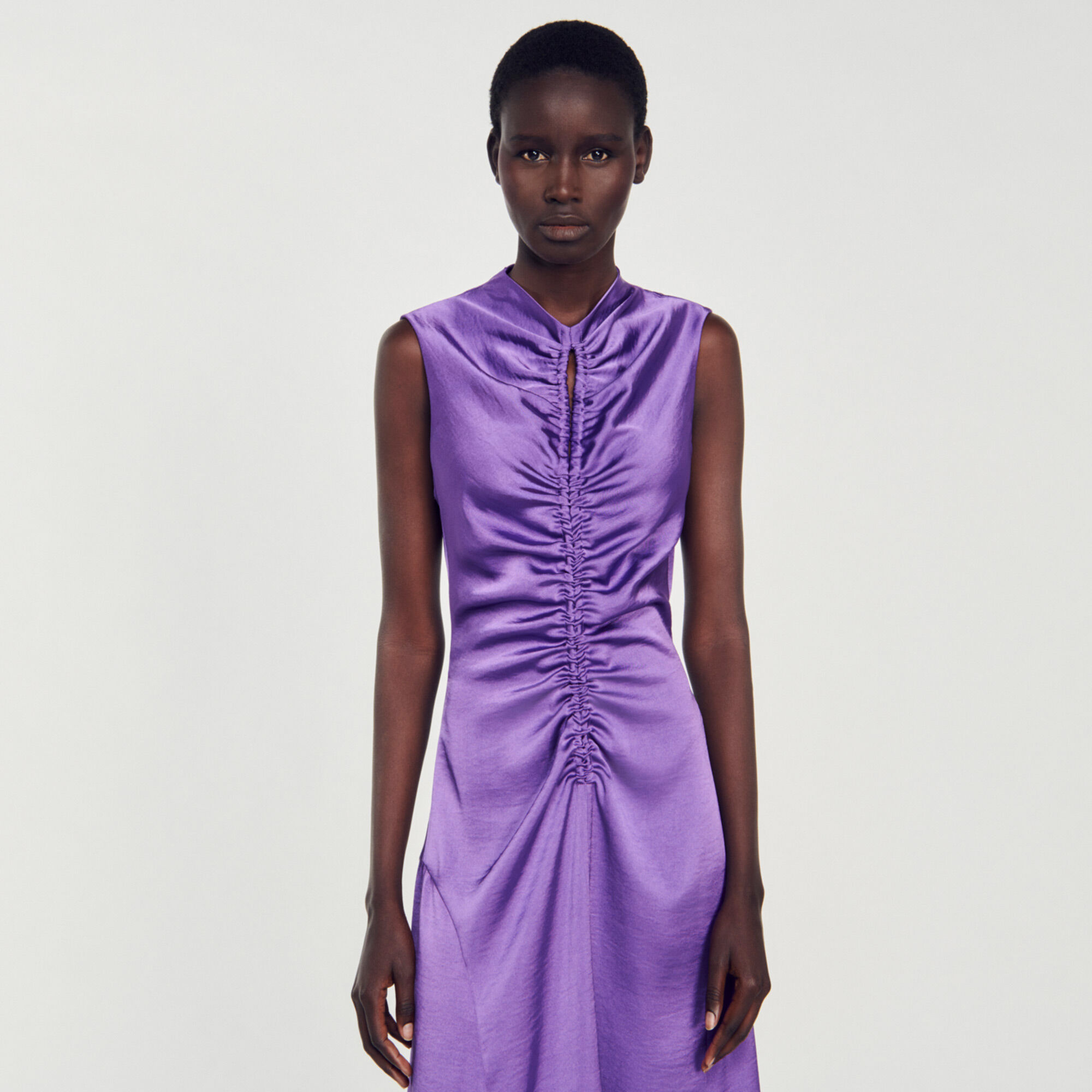 Satin silk midi dress 2025