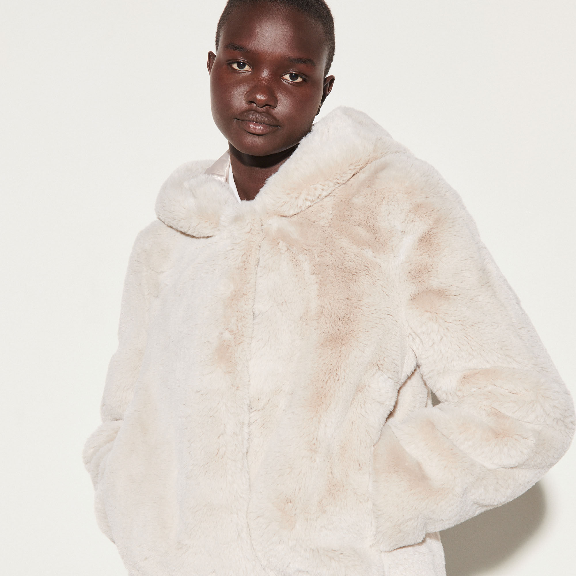 faux fur coat short