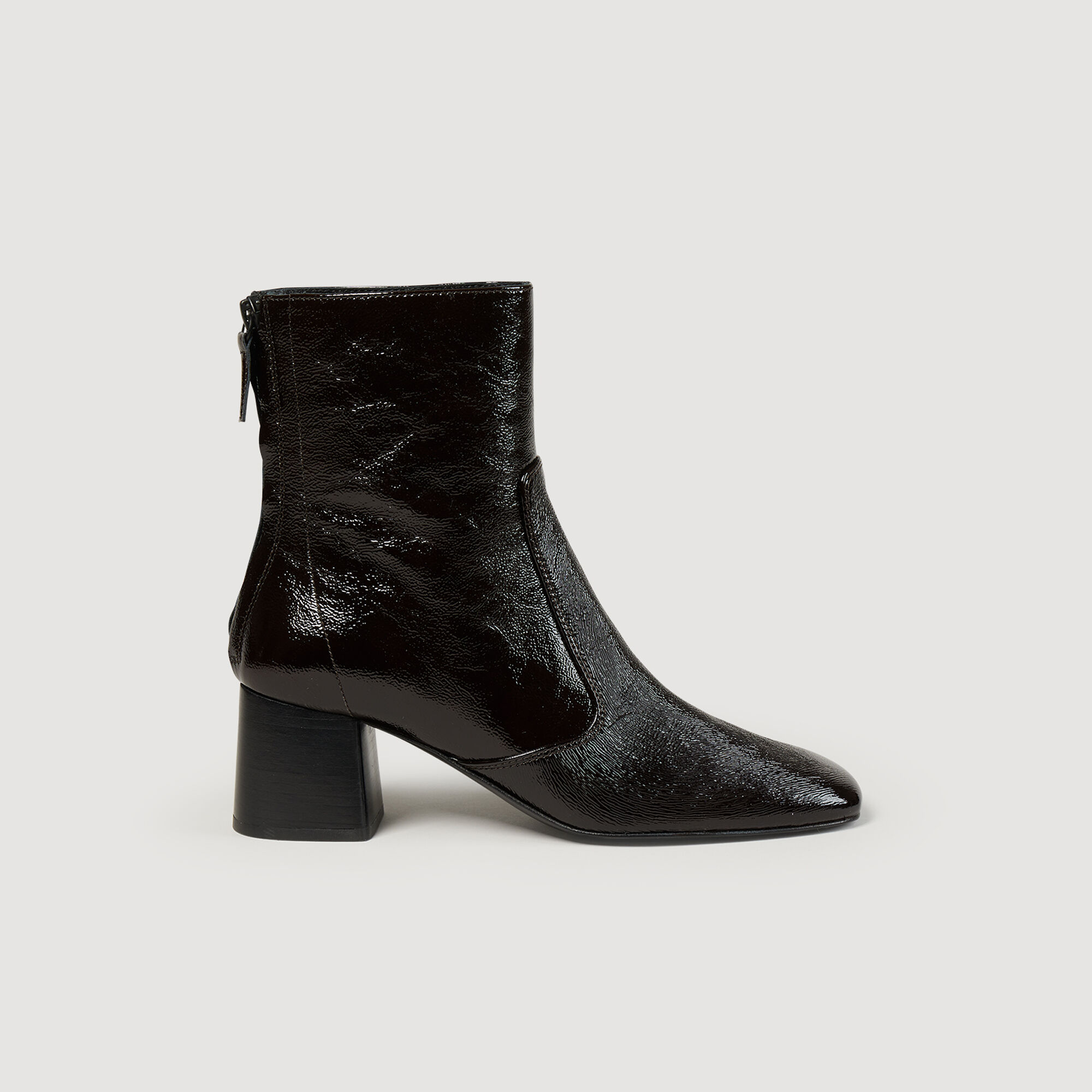Square toe hotsell leather ankle boots