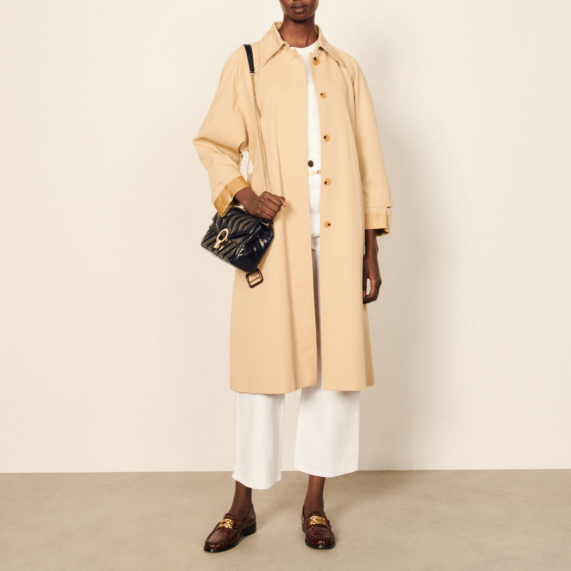 sandro belted trench coat