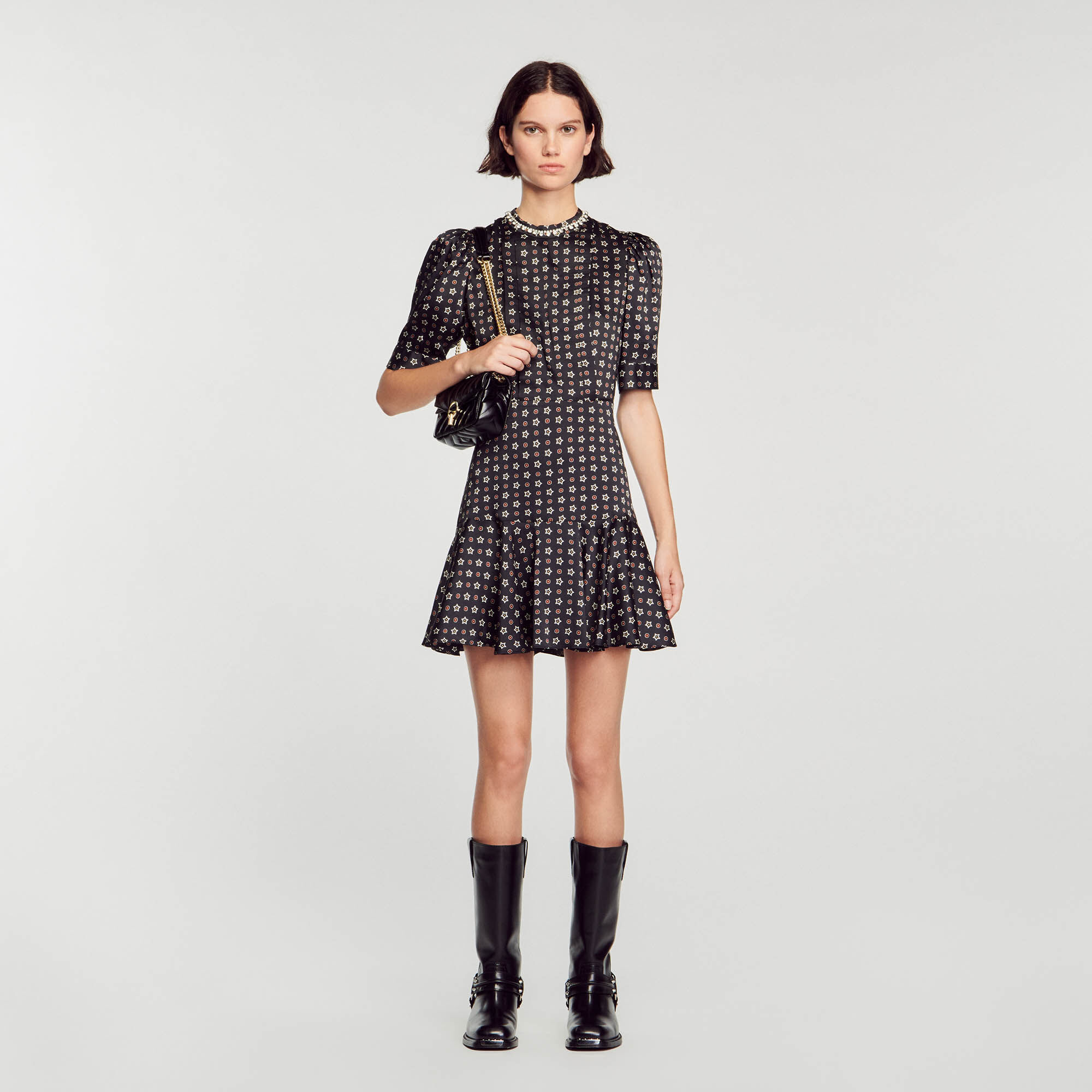 Short star print dress SFPRO03246 Dresses Sandro Paris