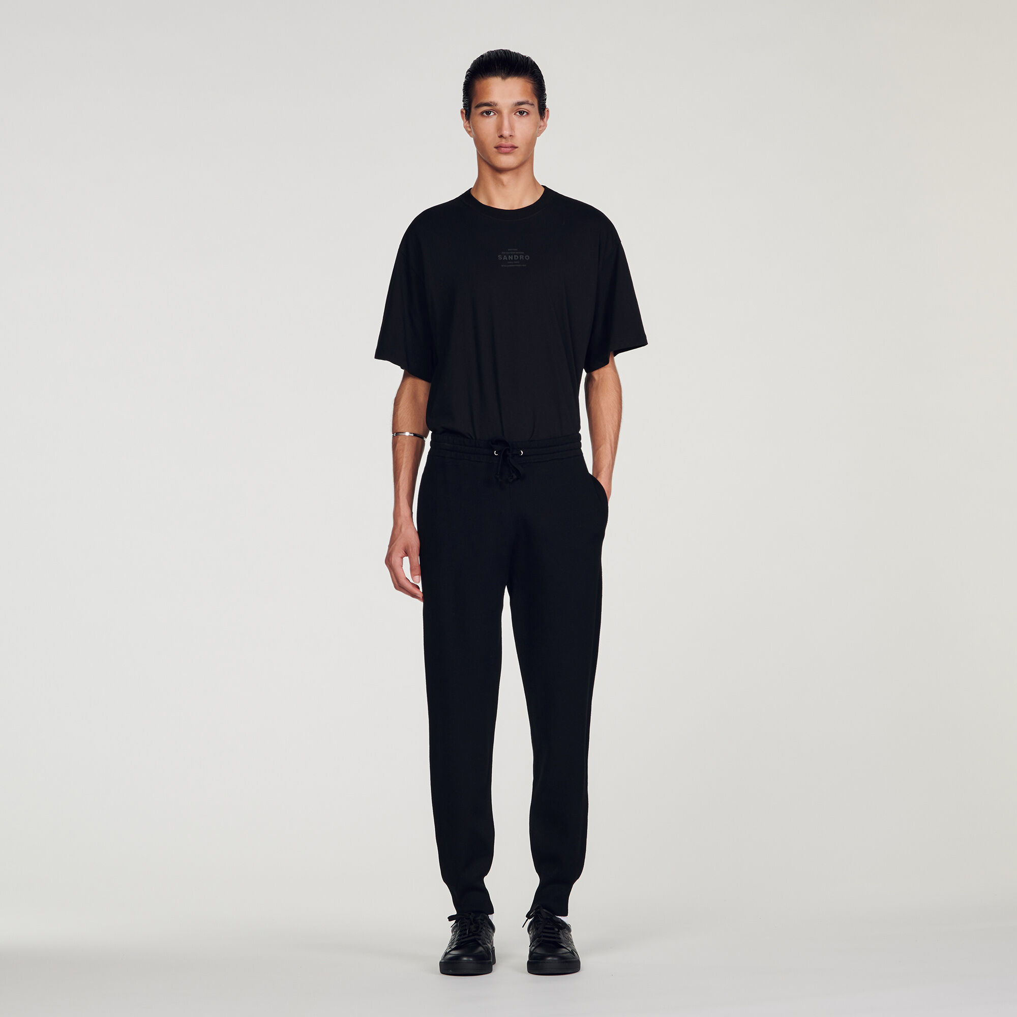 Knit jogging bottoms SHPJO00053 Black HAnciennesCollections
