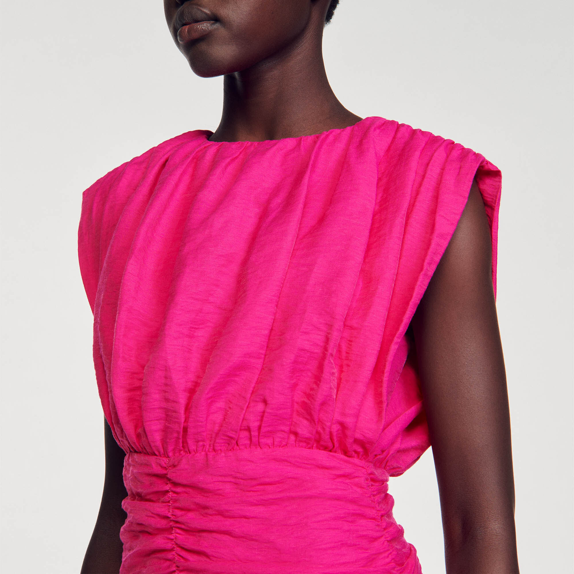 Short draped dress online