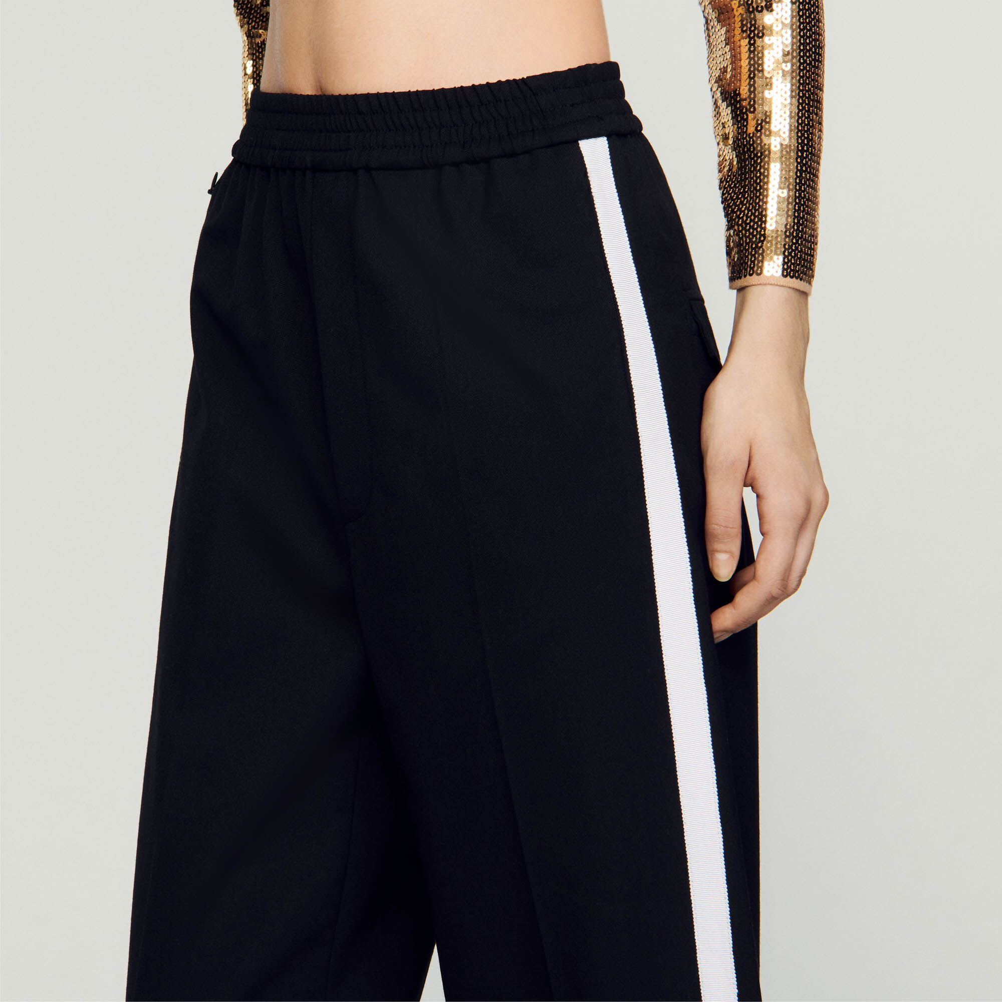 Trousers with side stripes SFPPA01194 Pants Sandro Paris