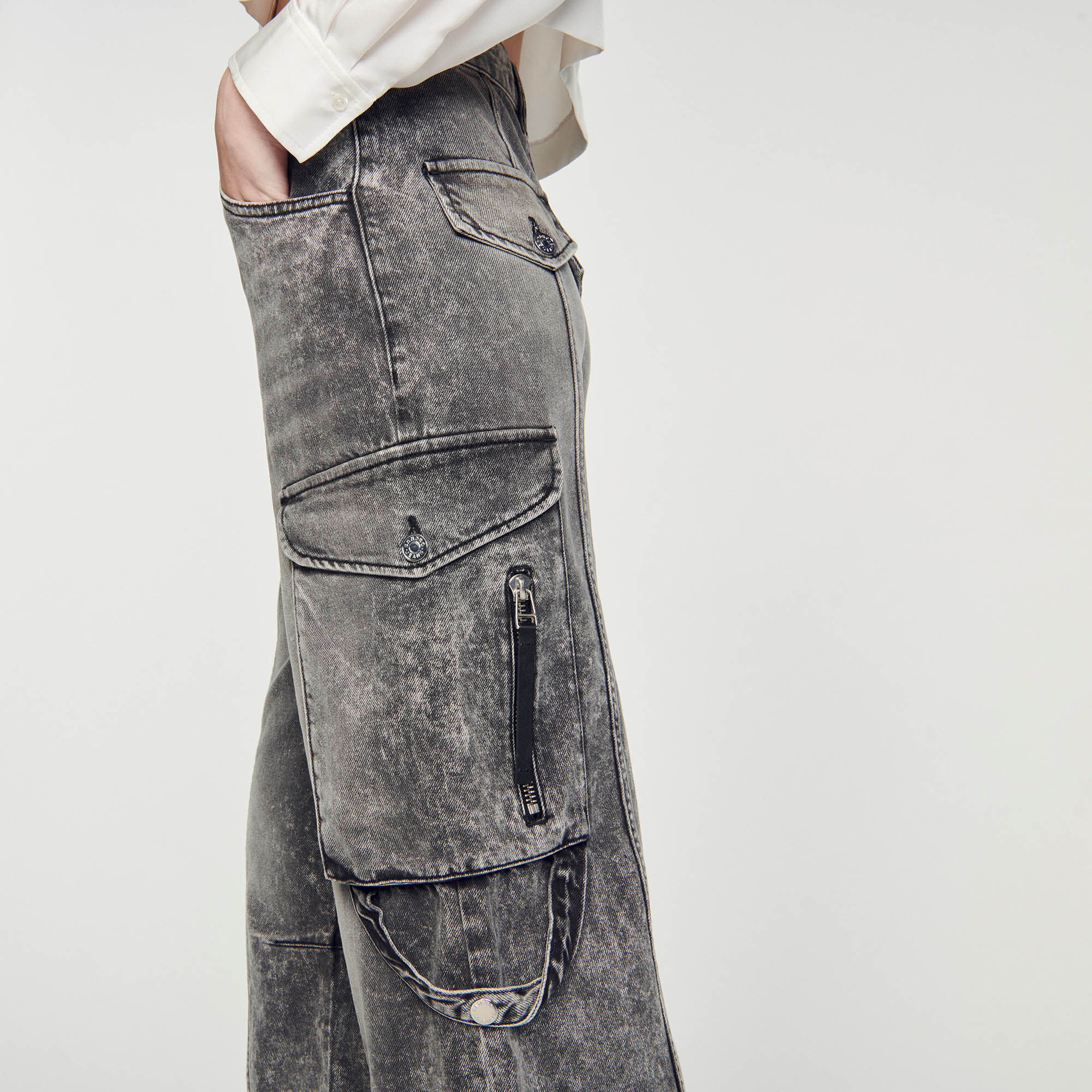 Jeans femme gris store