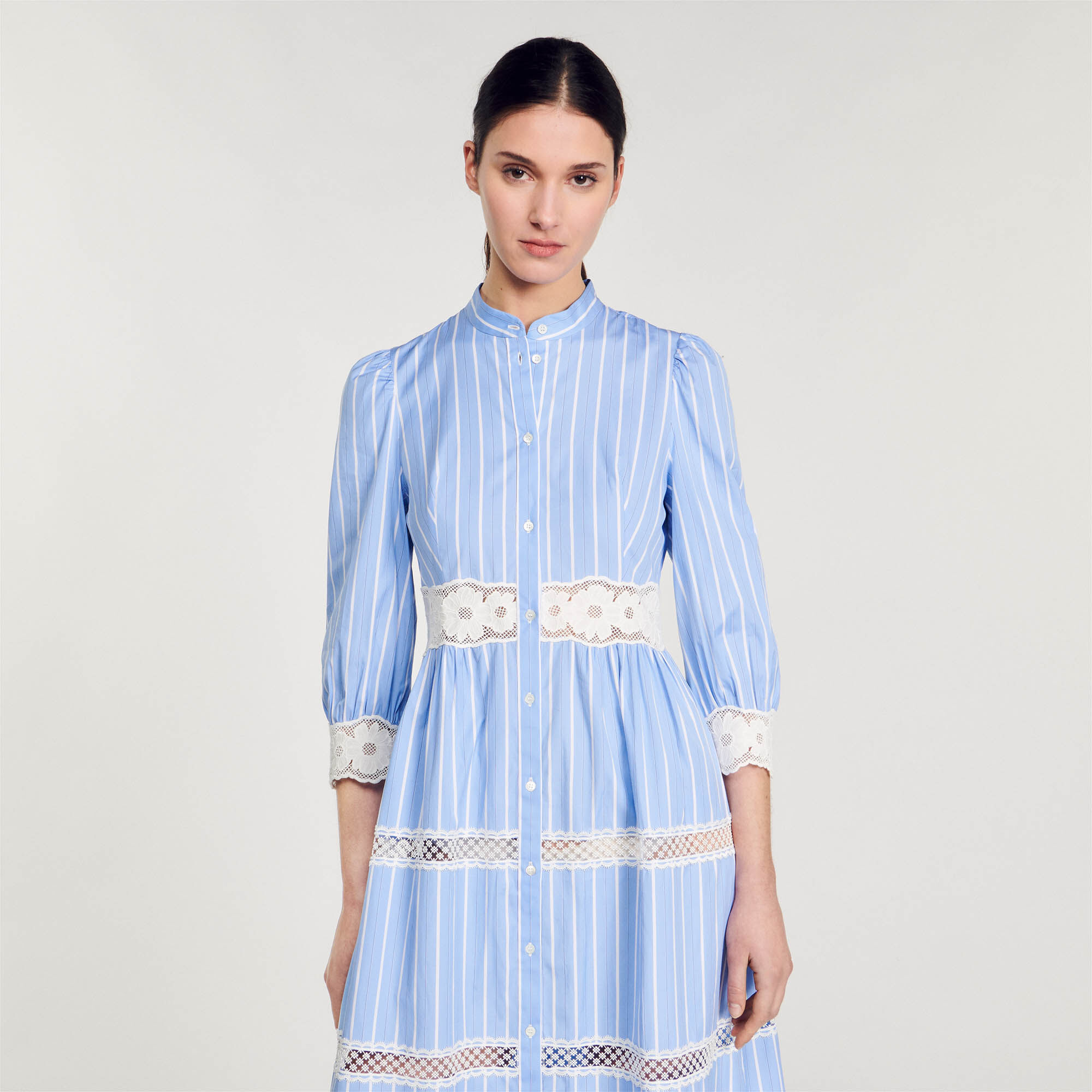Silk sales striped dress