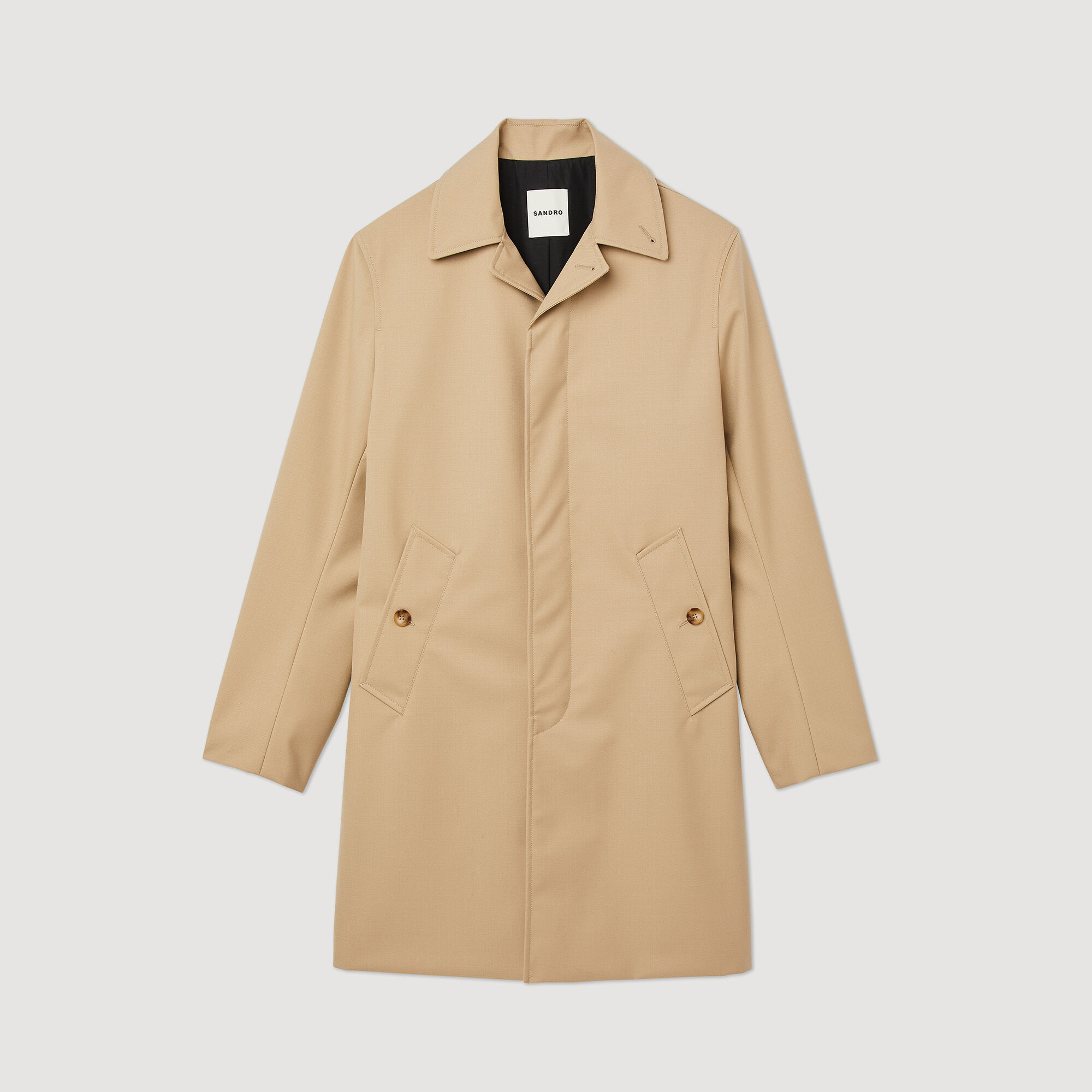 Beige waterproof coat top