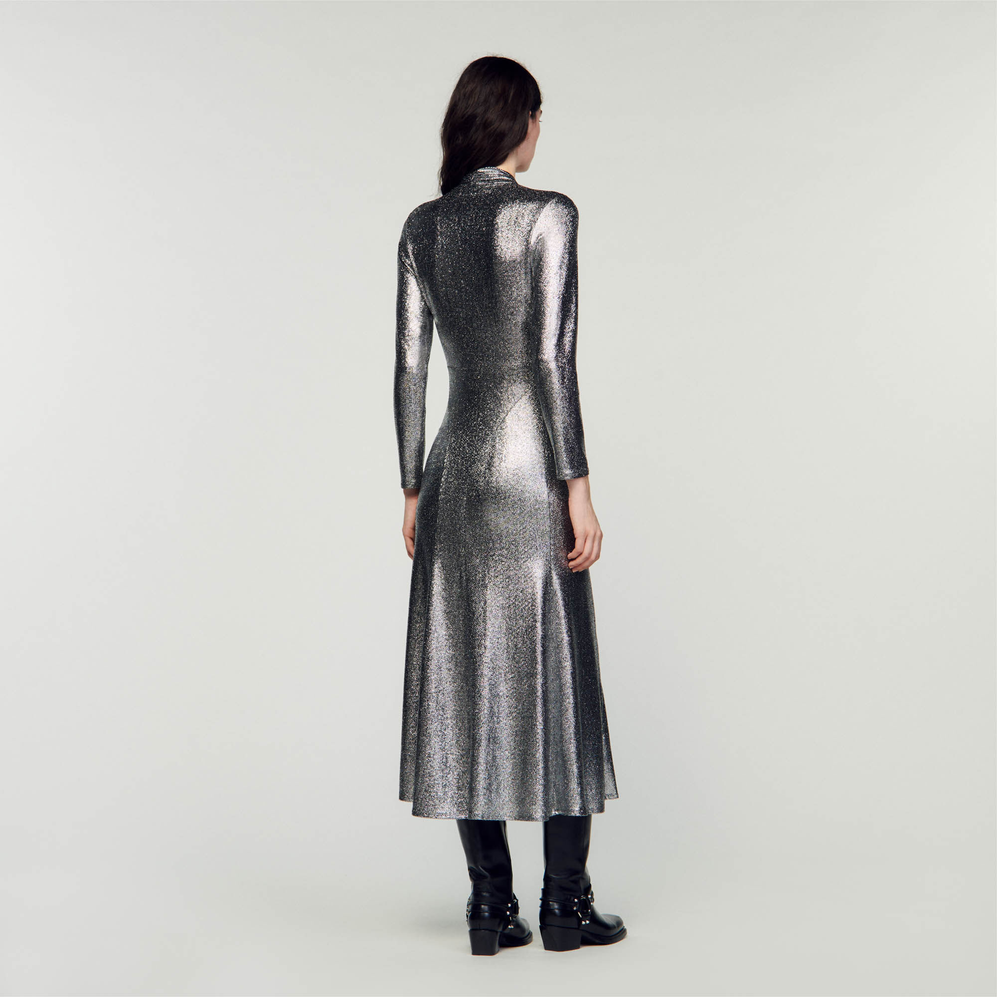Metallic maxi hotsell dress uk