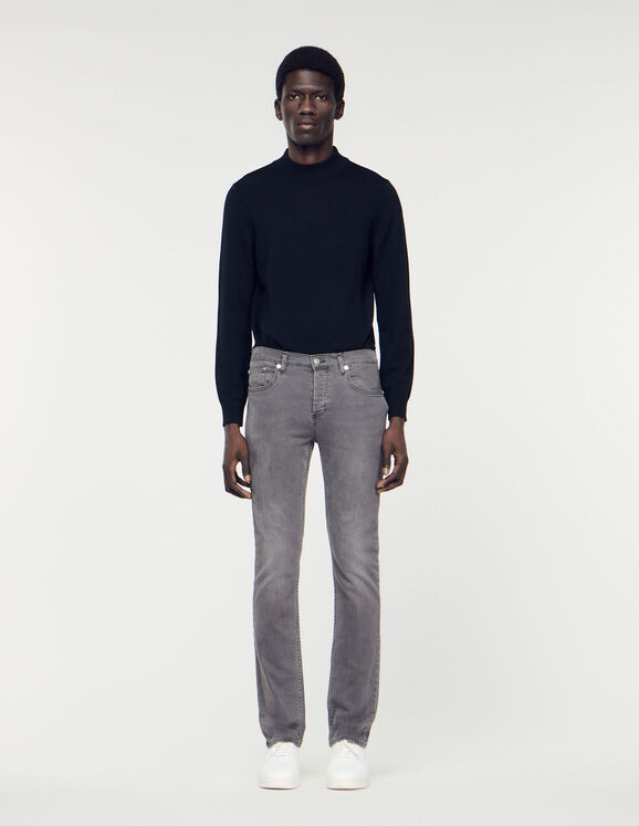 Washed grey jeans Grey Homme