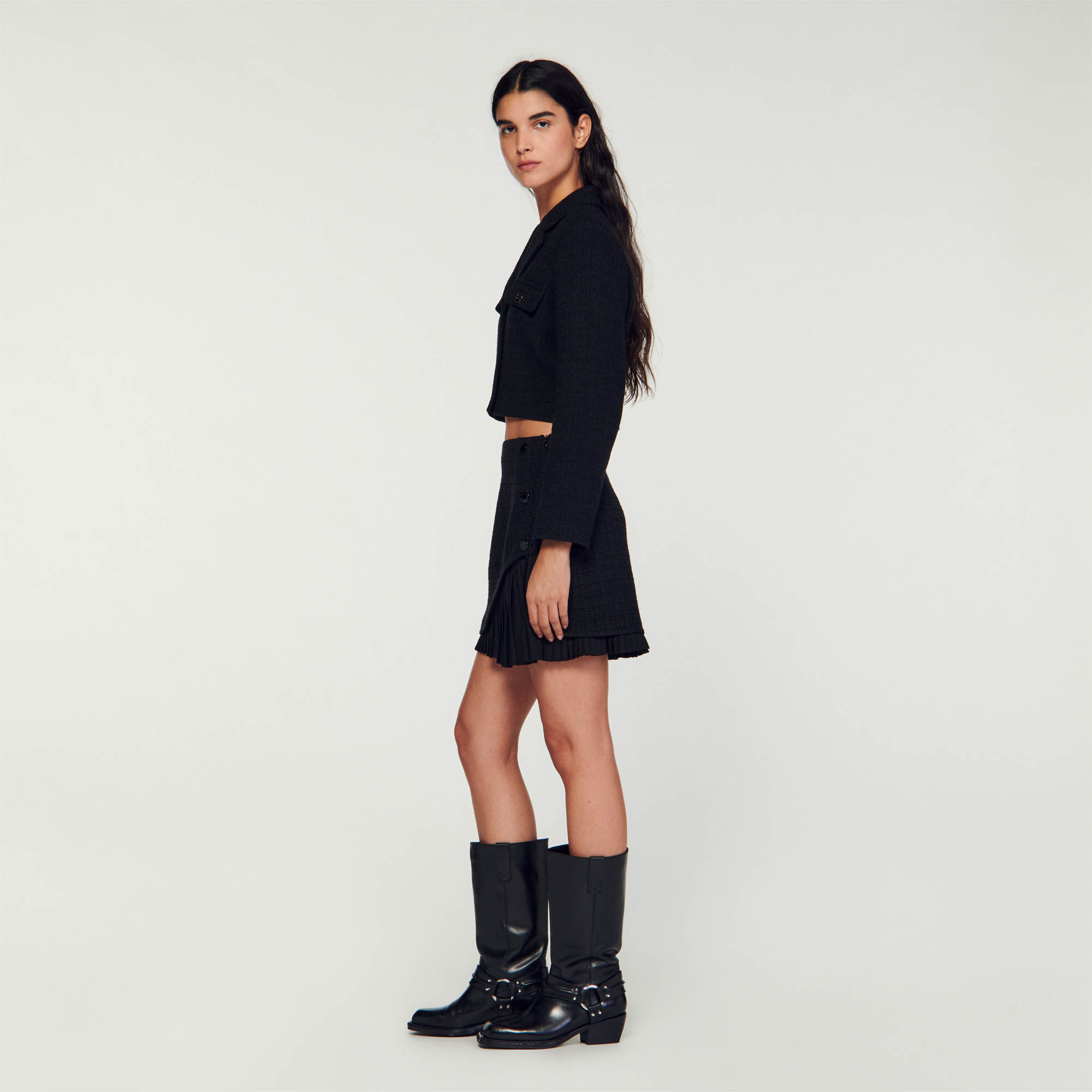 Tweed mini discount skirt and jacket