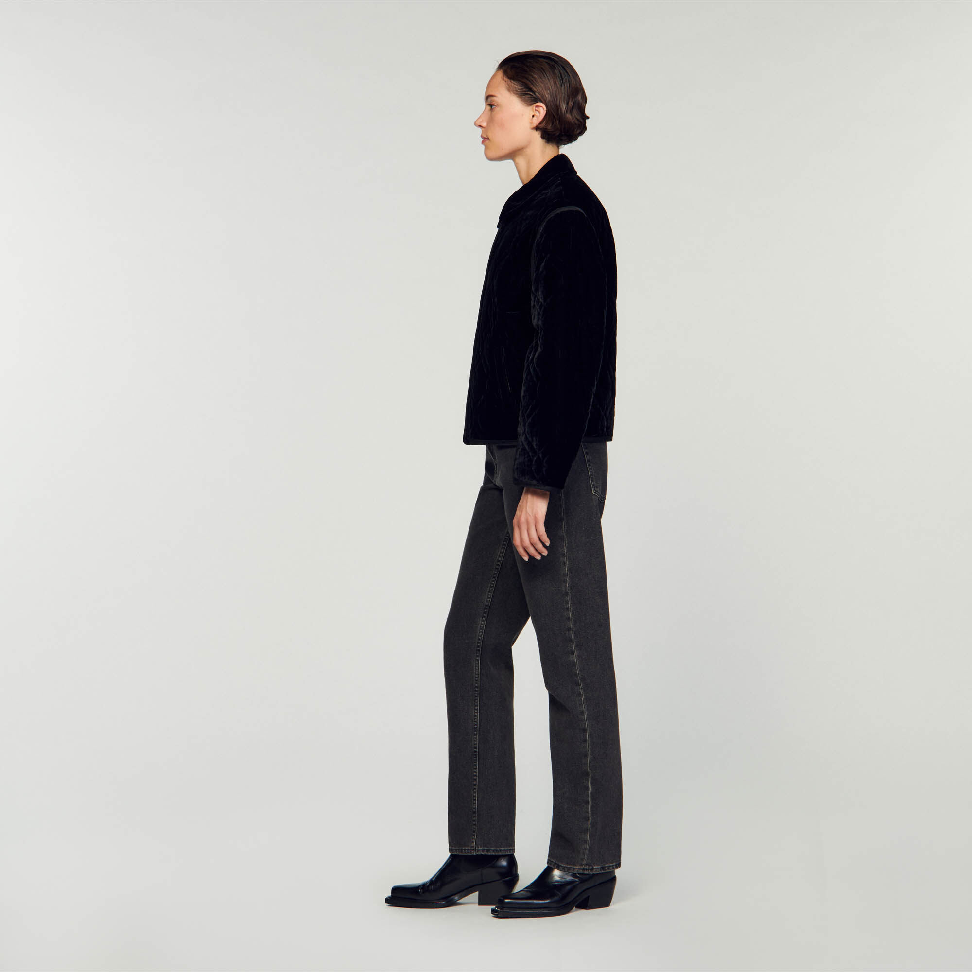 Sandro velvet padded clearance jacket