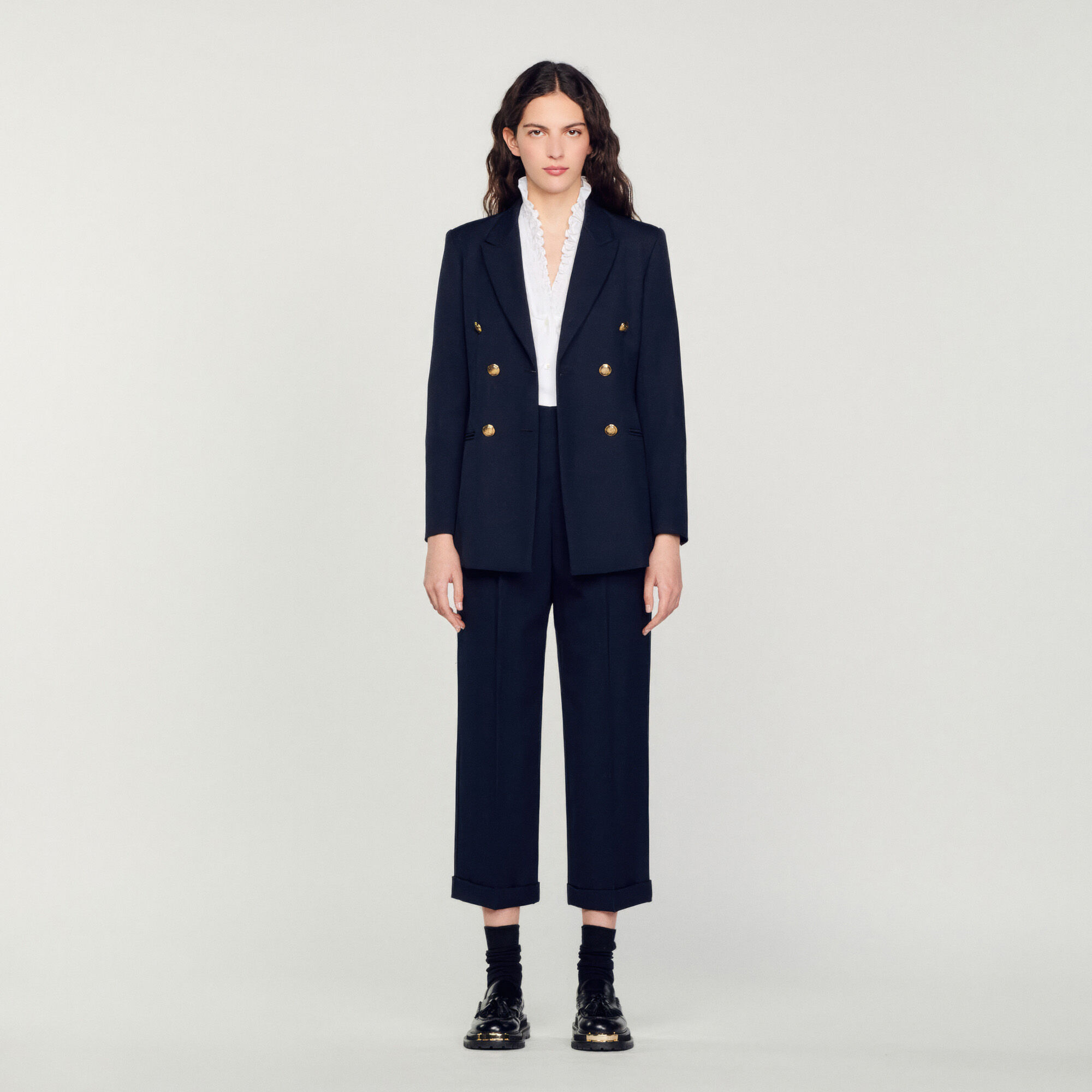 Long double top breasted blazer