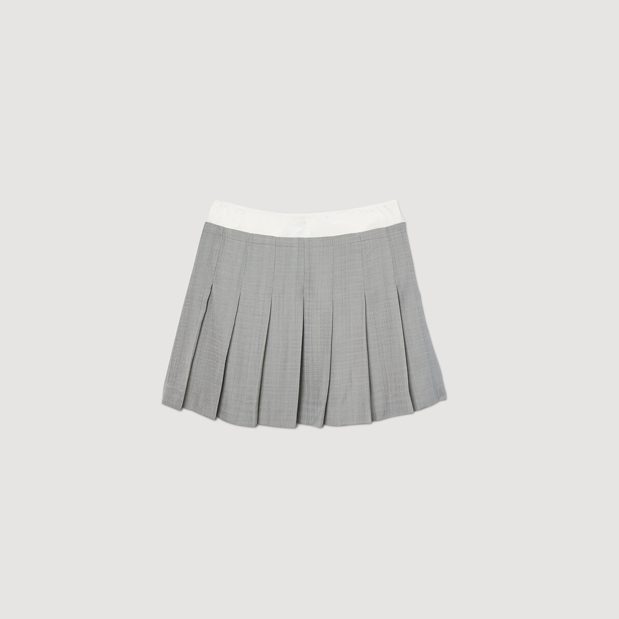 Light grey deals pleated skirt