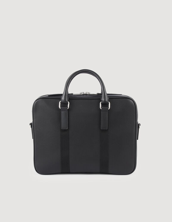 Large briefcase in coated canvas SHASA00900 Black - All Accessories ...