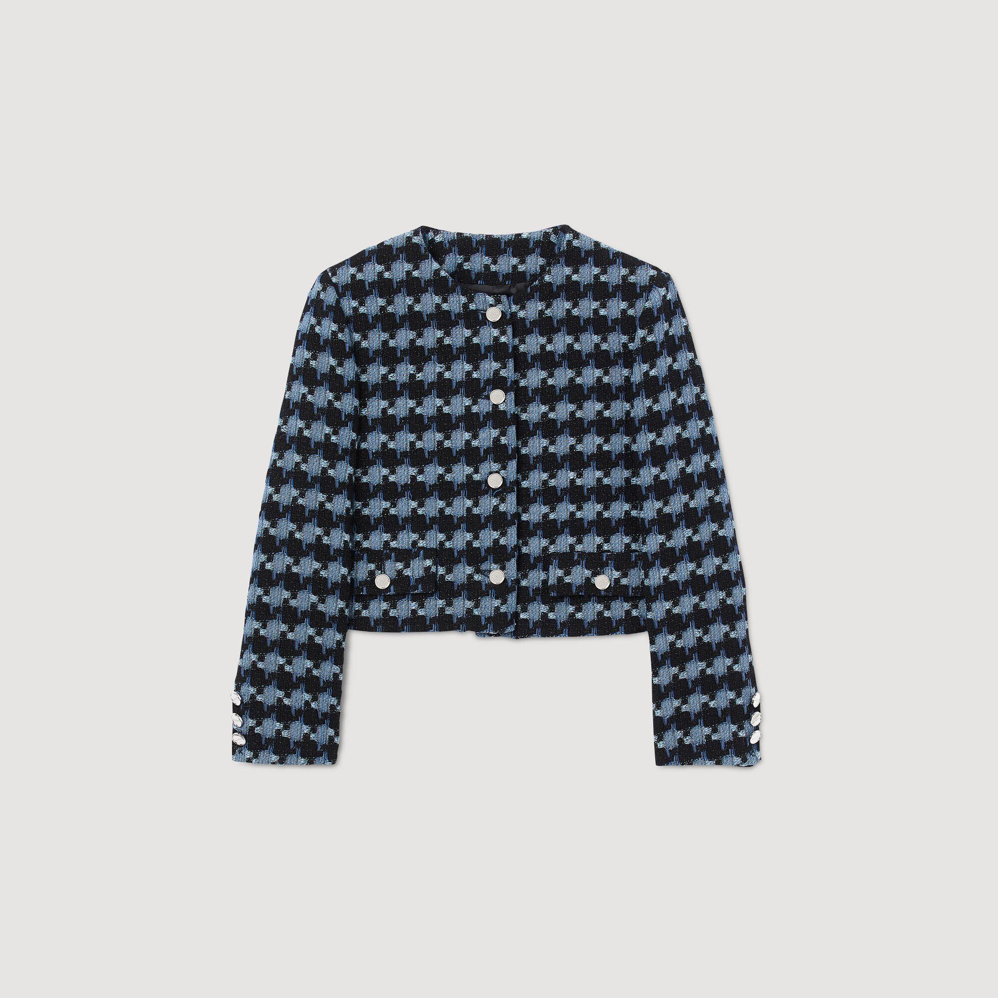 Cropped houndstooth tweed jacket SFPVE00870 Blazers Jackets
