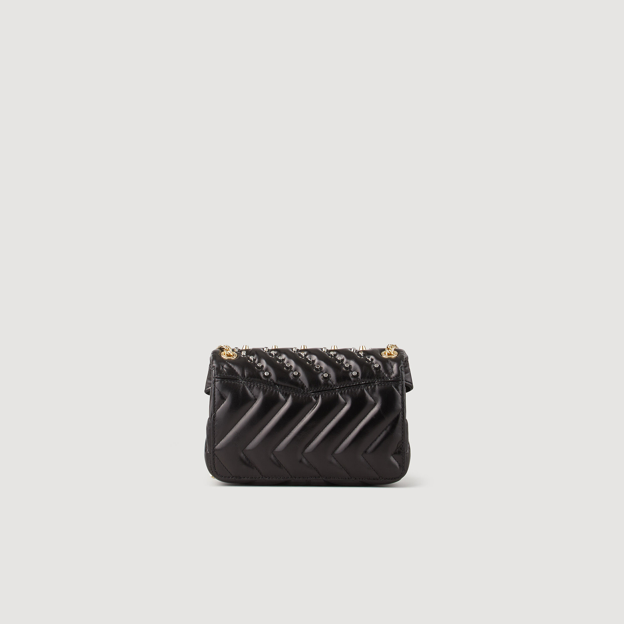 Small studded leather Yza bag SFASA01172 Black All Bags Sandro