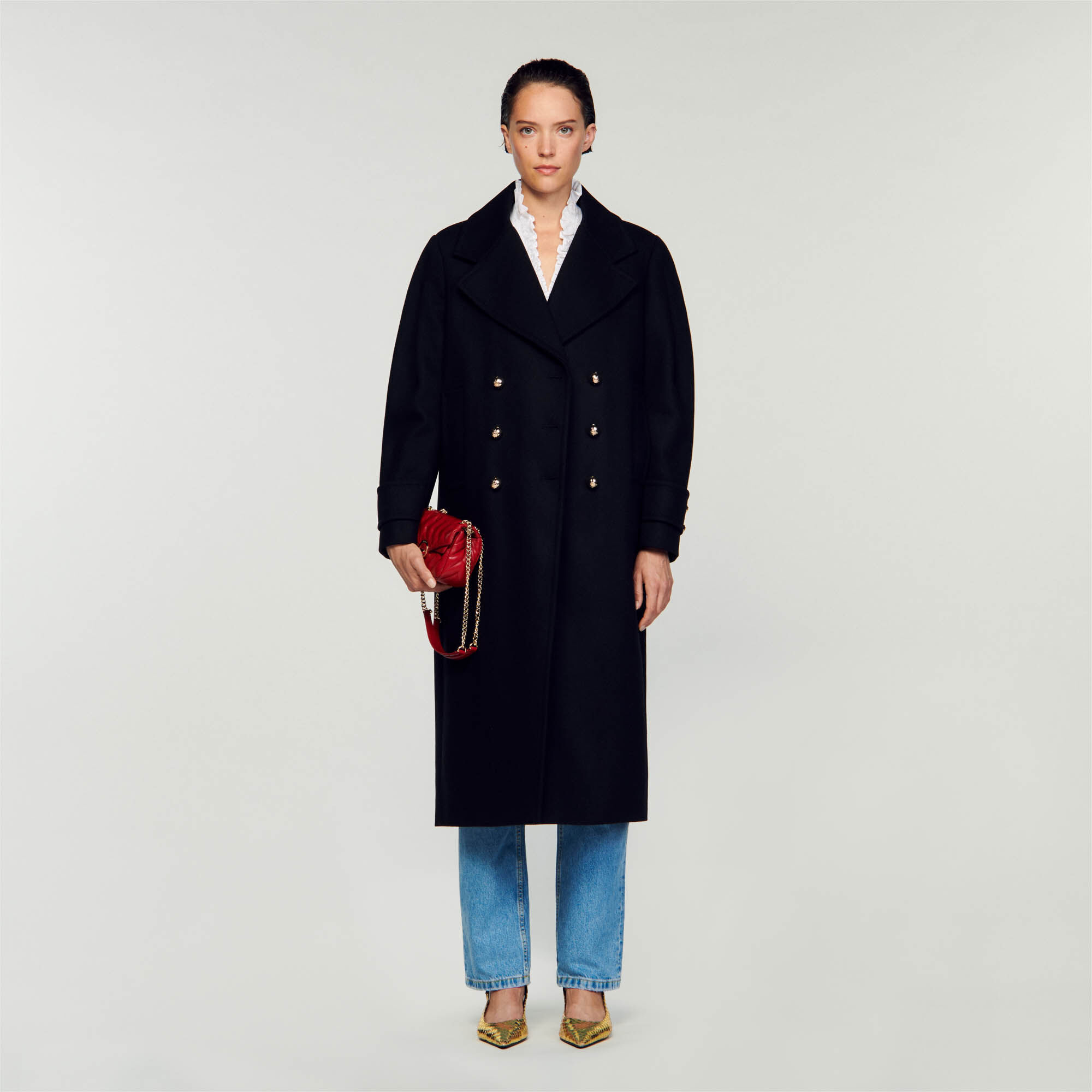 Long lapel coat shop