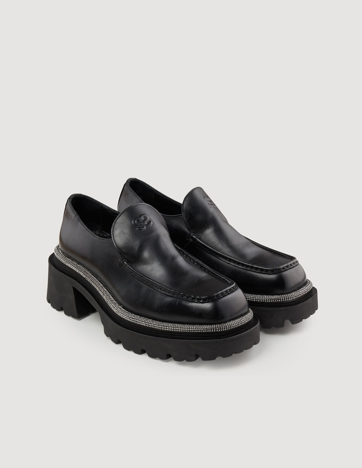 Loafers with thick notched soles Sandro