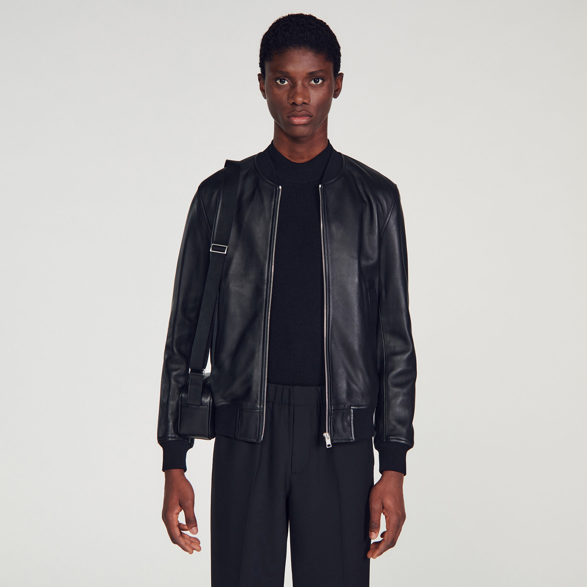 Leather jacket SHPBL00899 Coats Jackets Sandro Paris