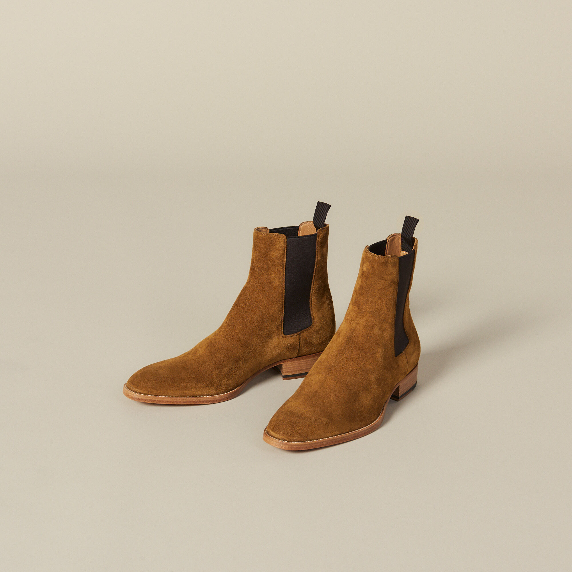 SANDRO SUEDE CHELSEA BOOTS
