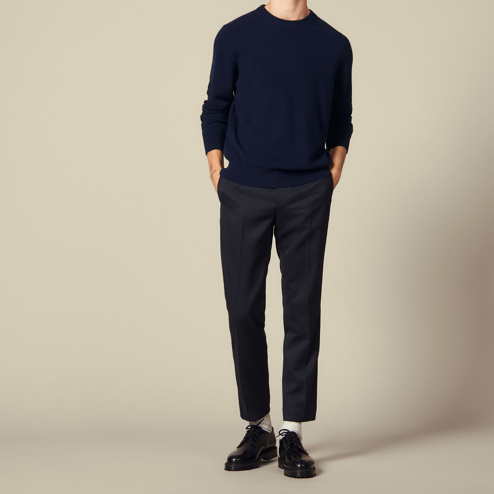 Sandro Double Thread Cashmere In Navy Blue